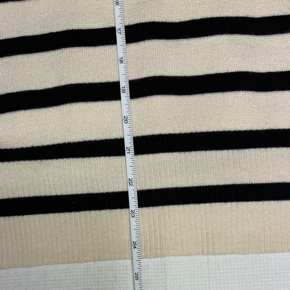 For The Republic Cream and Black Striped Crew Neck Sweater Size XXL - Picture 12 of 12